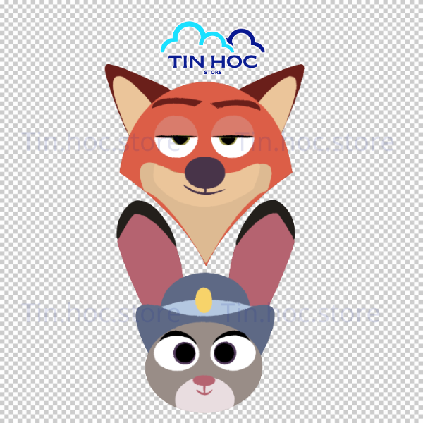 Mẫu vector tách nền Nick và Judy PNG chất lượng cao