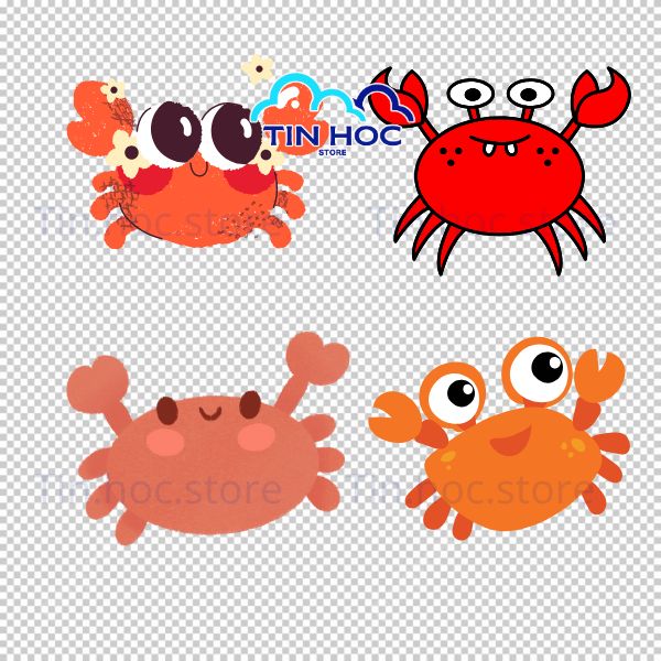 Mẫu con cua vector phong cách vui tươi