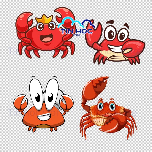 Mẫu con cua vector ngộ nghĩnh đáng yêu