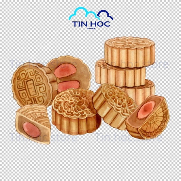 Mẫu bánh trung thu vector in logo doanh nghiệp