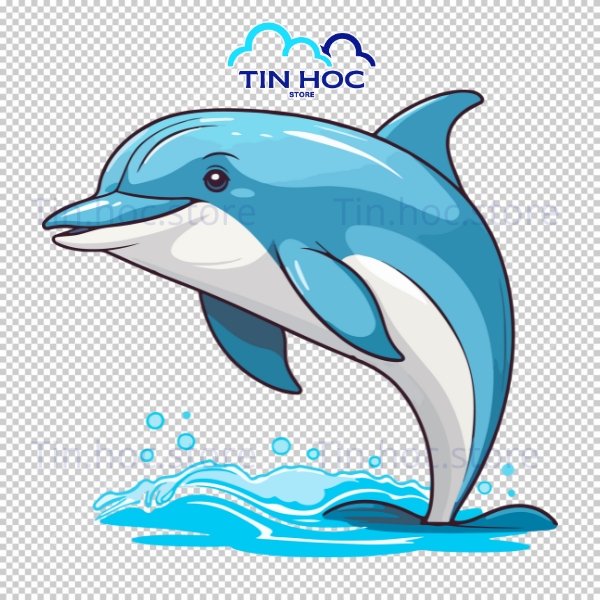 Mẫu cá heo vector cho in ấn