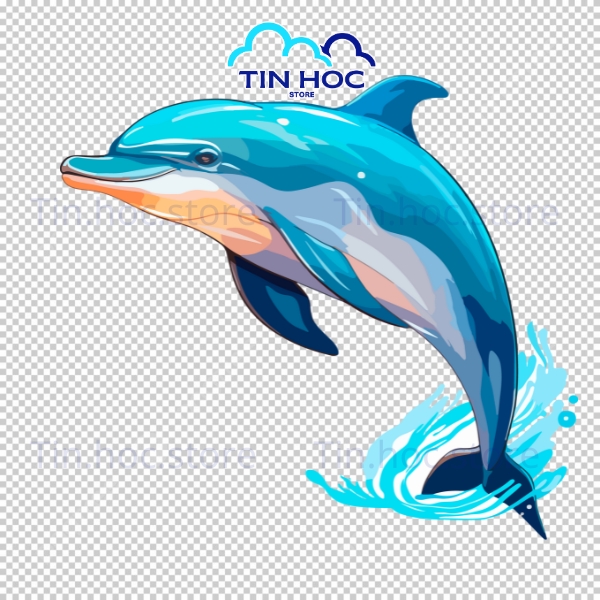 Mẫu cá heo vector dễ thương