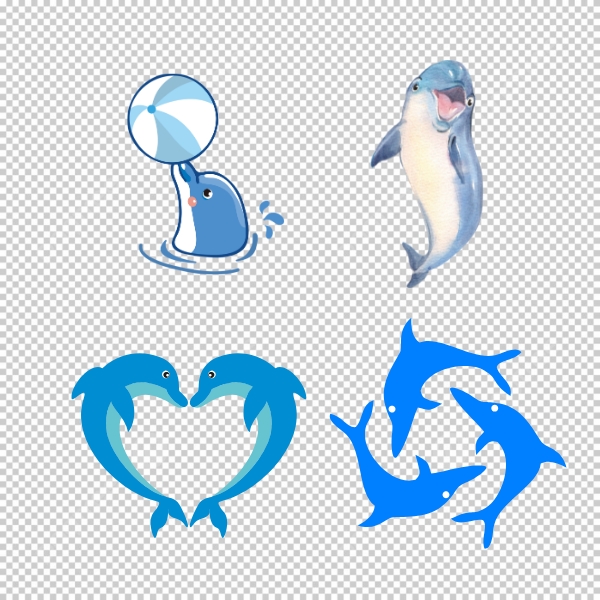 Mẫu cá heo vector cho thiết kế logo