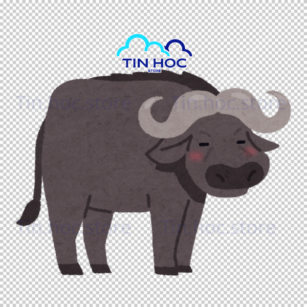 Mẫu trâu chibi với đôi má hồng xinh xắn chắc chắn sẽ thu hút sự chú ý của các khách hàng nhỏ tuổi