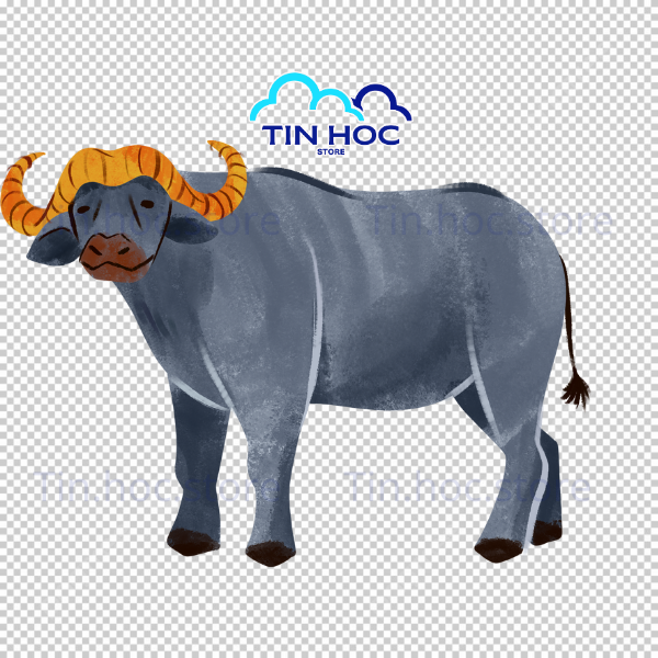 Mẫu con trâu vector với biểu cảm hài hước có thể dùng làm meme