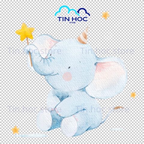 Mẫu con voi vector cho thiết kế logo