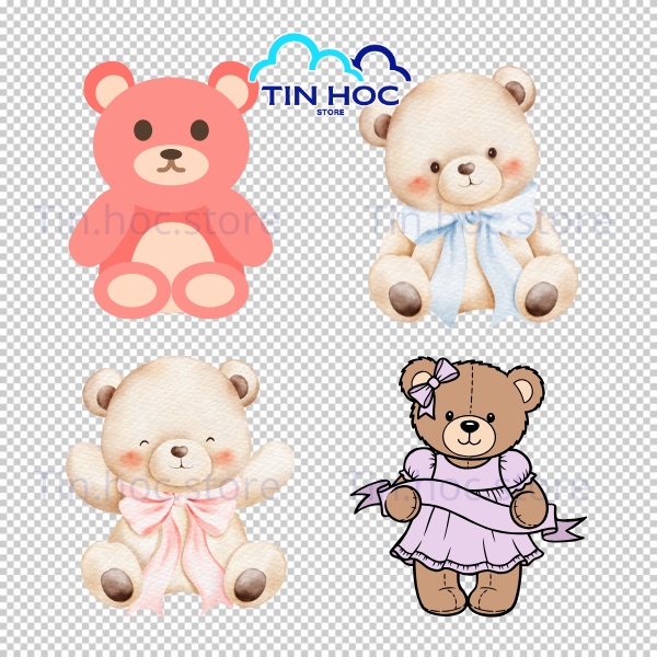 Mẫu gấu vector gấu hoạt hình đáng yêu cho banner