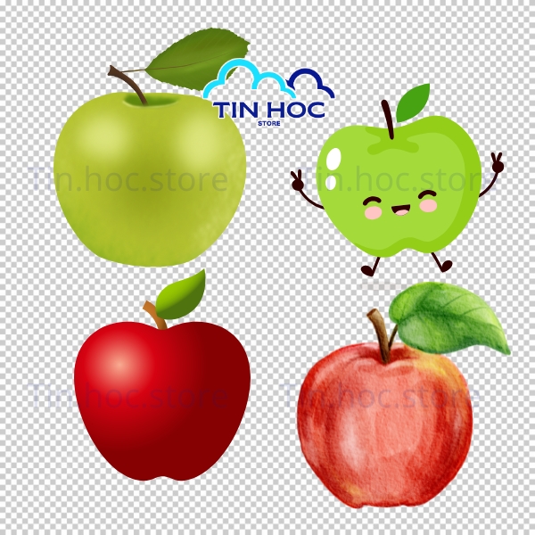 Mẫu quả táo vector phong cách hiện đại