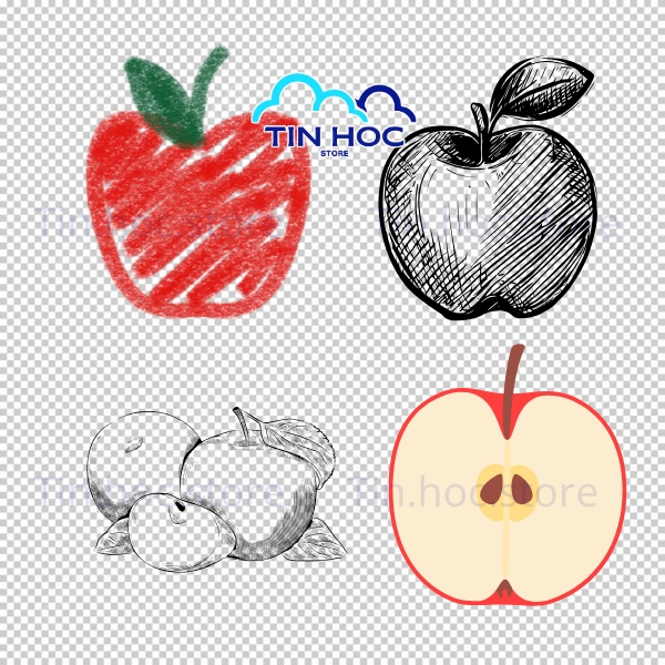 Mẫu quả táo vector minh họa cho thiết kế logo