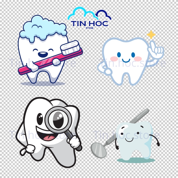 Mẫu răng vector SVG không vỡ nét