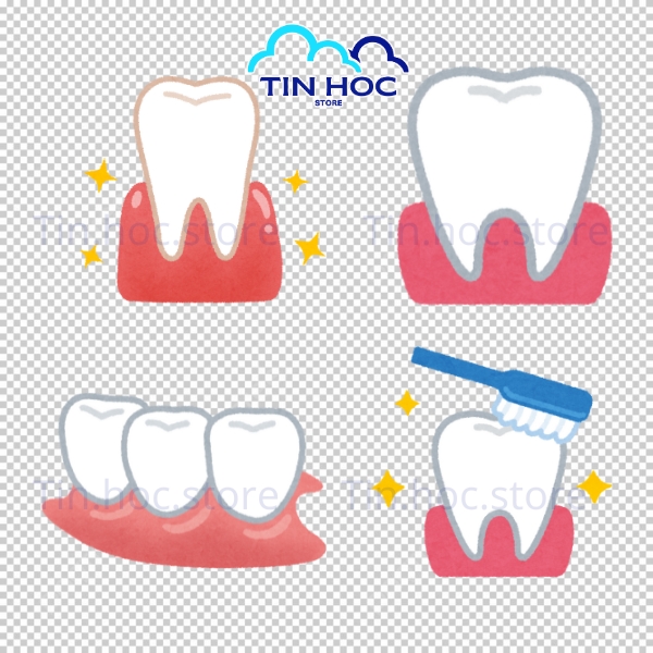 Mẫu răng vector dùng cho quảng cáo Facebook