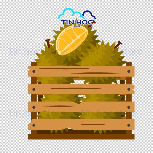 Sầu riêng vector phong cách line art