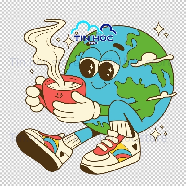 Mẫu trái đất vector xanh dương – biểu tượng hành tinh