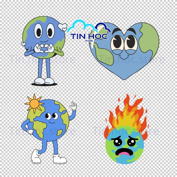 Mẫu trái đất vector hiện đại phong cách tối giản