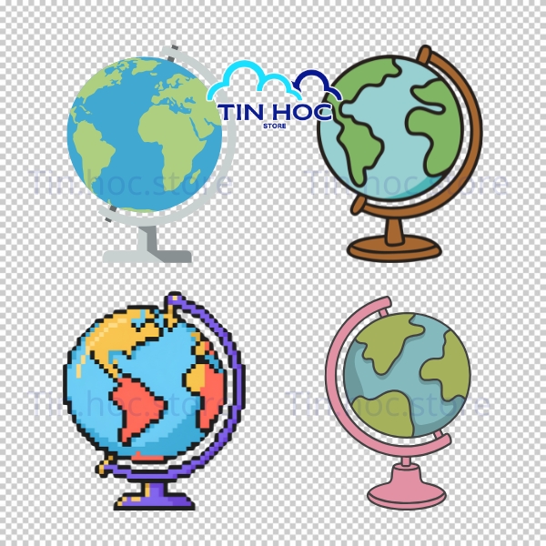 Mẫu trái đất vector dùng cho logo doanh nghiệp