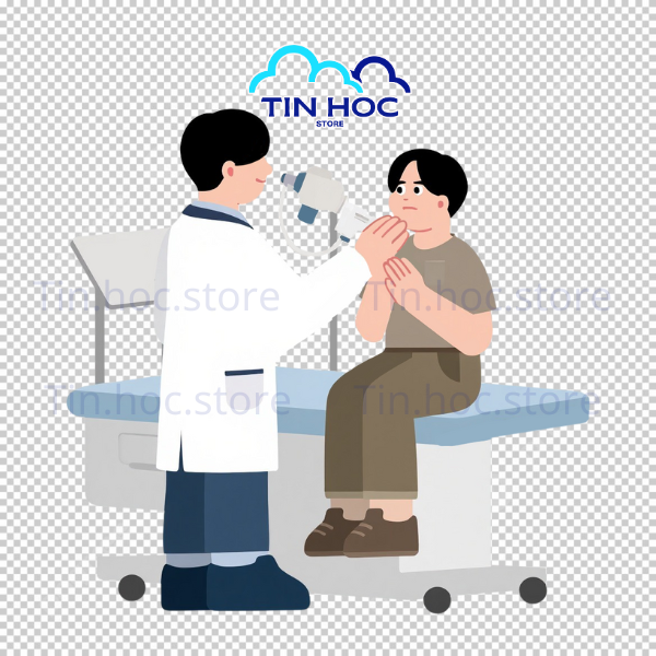 Mẫu bác sĩ vector có thể dùng để in sticker phục vụ dạy học
