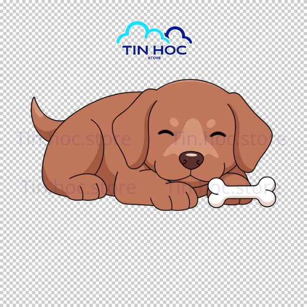 Mẫu con chó vector dễ thương phong cách hoạt hình