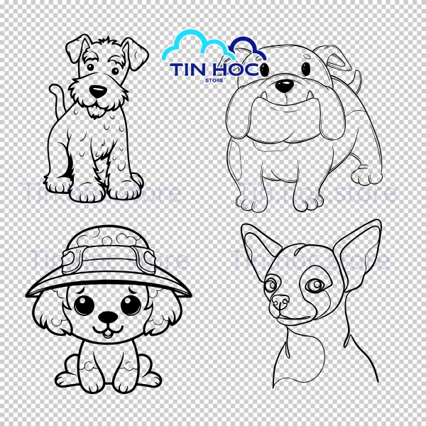 Mẫu con chó vector PNG xóa nền chất lượng cao