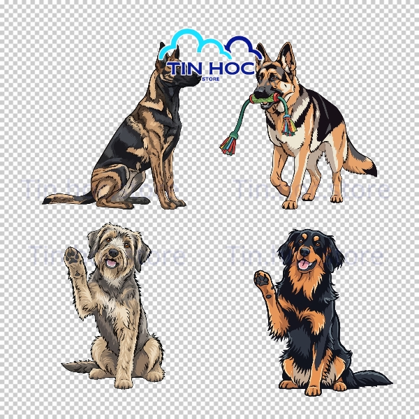 Mẫu con chó vector đẹp, dễ sử dụng, tải miễn phí