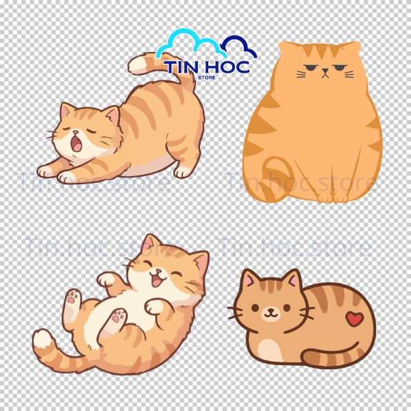 Con mèo vector ngồi trong tách cà phê