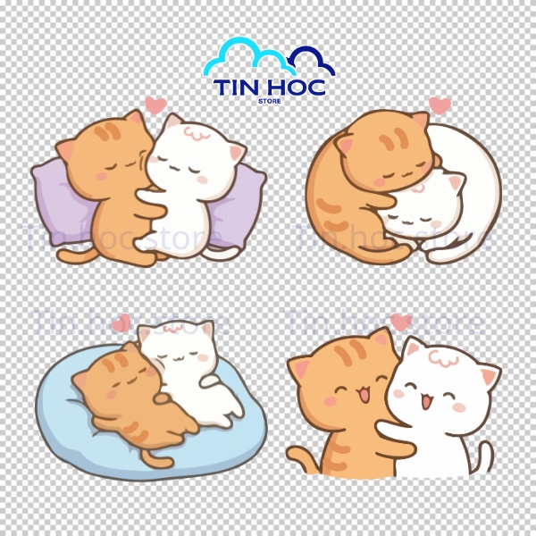 Con mèo vector phong cách logo đơn giản