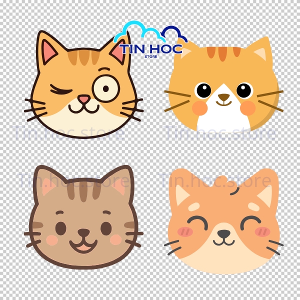 Con mèo vector thiết kế banner quảng cáo