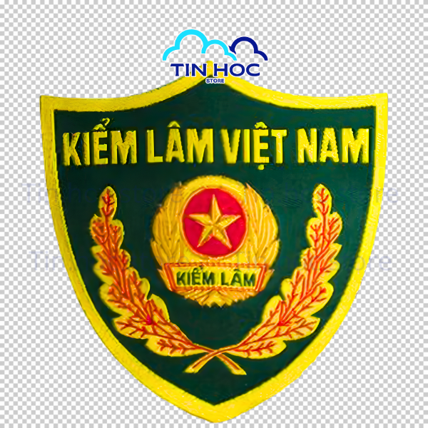 Mẫu logo kiểm lâm vector giúp các nhà in ấn dễ dàng thực hiện kỹ thuật in lụa hoặc in kỹ thuật số