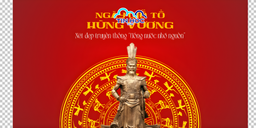 Mẫu background Giỗ Tổ Hùng Vương hiện đại với đường nét vector thanh mảnh bắt kịp xu hướng