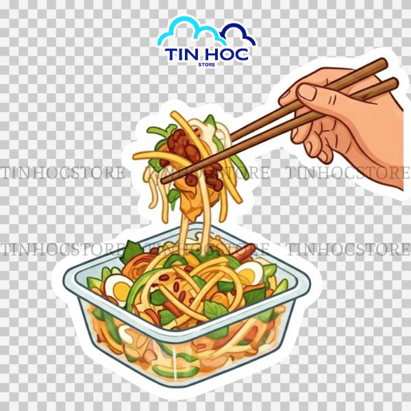 Bánh tráng trộn vector