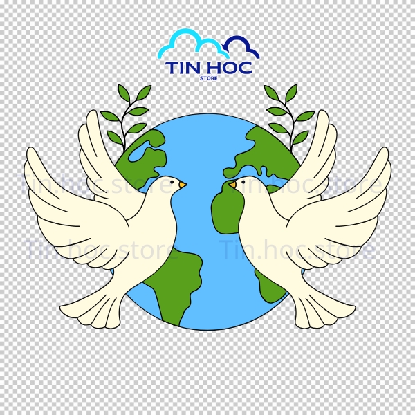 Mẫu chim bồ câu vector trắng đen sang trọng