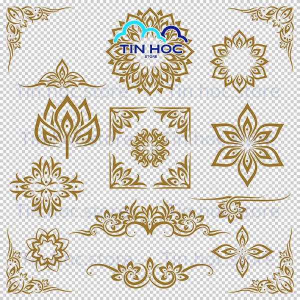 Mẫu hoa sen vector thiết kế dạng partten Mẫu hoa sen vector thiết kế dạng partten