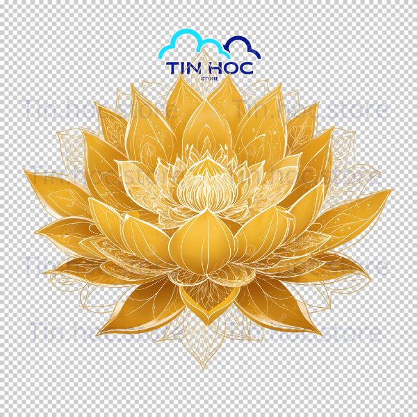 Mẫu hoa sen vàng vector PNG Mẫu hoa sen vàng vector PNG