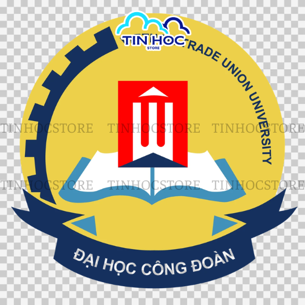 Mẫu logo vector đại học công đoàn tách nền PNG sẵn