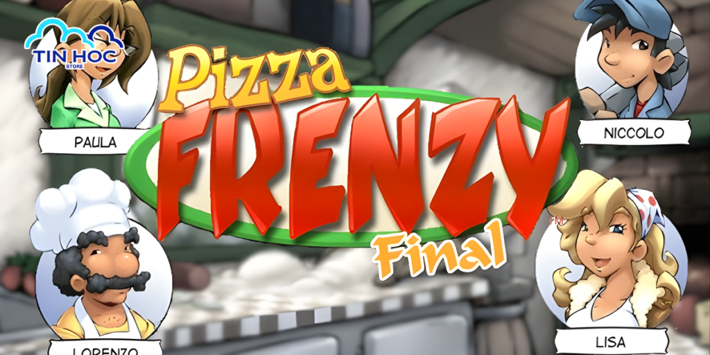 Game quản lý tiệm bánh Pizza Frenzy thử thách khả năng nhanh tay lẹ mắt để giao bánh đúng địa chỉ