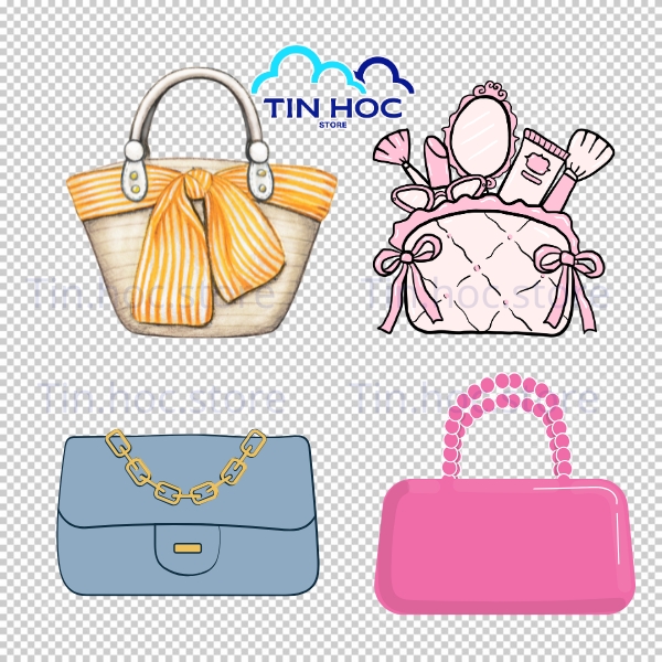 Mẫu túi xách vector phong cách vintage