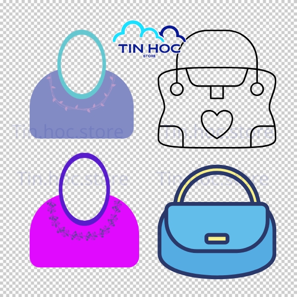 Mẫu túi xách vector chất lượng cao cho designer