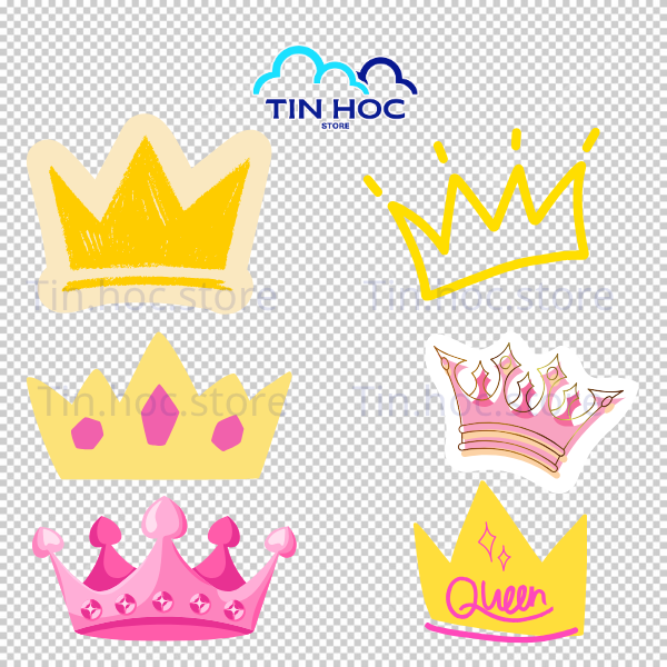 Mẫu vương miện thiết kế 2D đơn giản thiết kế poster dành cho trẻ nhỏ