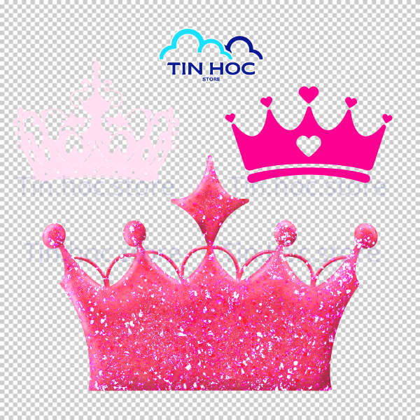 Mẫu vương miện màu hồng phấn dịu dàng là hình ảnh tách nền PNG cực kỳ phù hợp