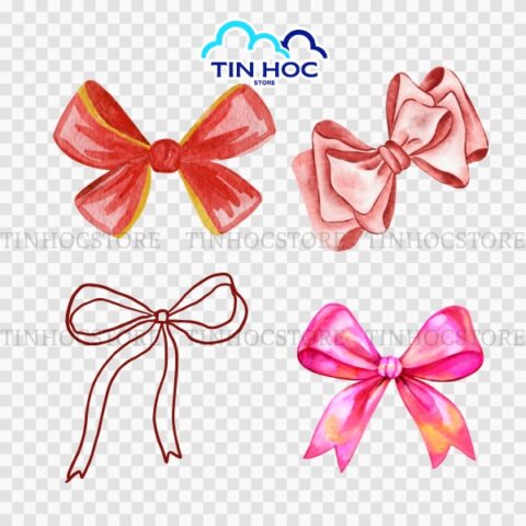 Mẫu cái nơ vector nghệ thuật với họa tiết độc đáo