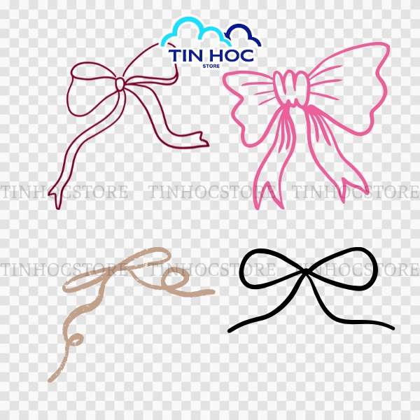 Mẫu cái nơ vector phong cách hiện đại miễn phí tải về