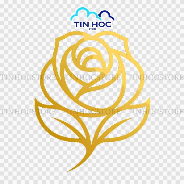 Mẫu hoa hồng vàng vector thiết kế đẹp tách nền