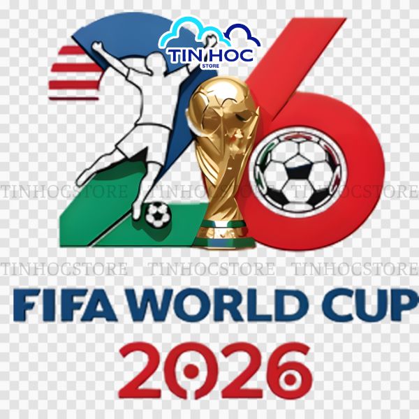 Mẫu file logo World Cup 2026 vector gốc có thể phóng to mà không lo vỡ hạt